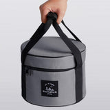 Maxbell Large Capacity Camping Bag Portable Wear Resistant Outdoor for Garden Garage Hiking Gray Medium