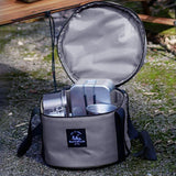 Maxbell Large Capacity Camping Bag Portable Wear Resistant Outdoor for Garden Garage Hiking Gray Medium