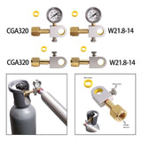 Maxbell Quick Connect Adaptor Bottle Outdoor Refill Durable Soda Supplies with Clock, CGA320