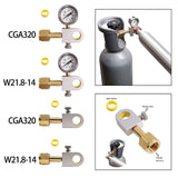 Maxbell Quick Connect Adaptor Bottle Outdoor Refill Durable Soda Supplies with Clock, CGA320