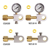 Maxbell Quick Connect Adaptor Bottle Outdoor Refill Durable Soda Supplies with Clock, CGA320