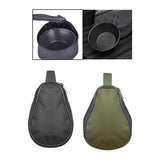 Maxbell Camping Bowl Storage Bag Oxford Cloth Carrying Bag Case for Backpacking Black