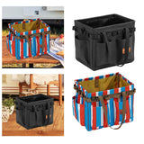 Maxbell Camping Storage Bag Tool Organizer Barbecue with Carry Handles Utility Tote Black