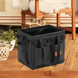 Maxbell Camping Storage Bag Tool Organizer Barbecue with Carry Handles Utility Tote Black