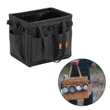 Maxbell Camping Storage Bag Tool Organizer Barbecue with Carry Handles Utility Tote Black