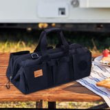 Maxbell Tent Stakes Storage Bag Camping Tent Pegs Pouch for Garden Backpacking Black