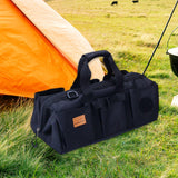 Maxbell Tent Stakes Storage Bag Camping Tent Pegs Pouch for Garden Backpacking Black