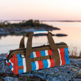 Maxbell Tent Stakes Storage Bag Camping Tent Pegs Pouch for Garden Backpacking Stripe