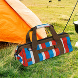 Maxbell Tent Stakes Storage Bag Camping Tent Pegs Pouch for Garden Backpacking Stripe