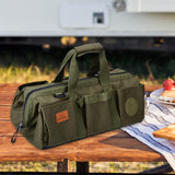 Maxbell Tent Stakes Storage Bag Camping Tent Pegs Pouch for Garden Backpacking Green