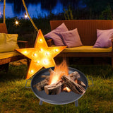 Maxbell Cast Firepit Large Sturdy Stand for Backyard Hiking Traveling