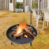 Maxbell Cast Firepit Large Sturdy Stand for Backyard Hiking Traveling
