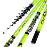 Maxbell Telescopic Fishing Rod Collapsible Spinning Rod Ceramic Guide Rings 540cm