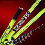 Maxbell Telescopic Fishing Rod Collapsible Spinning Rod Ceramic Guide Rings 540cm