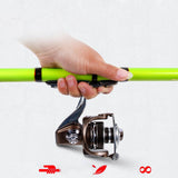Maxbell Telescopic Fishing Rod Collapsible Spinning Rod Ceramic Guide Rings 540cm