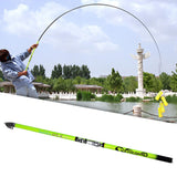 Maxbell Telescopic Fishing Rod Collapsible Spinning Rod Ceramic Guide Rings 540cm