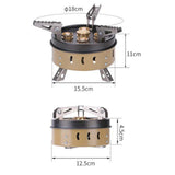 Maxbell Folding Camping Gas Stove Furnace Survival Kit Portable Burner for Picnic