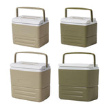 Maxbell Insulated Thermal Organizer Cooler Bag for Car Picnic Lunch Barbecue Khaki 8.5L