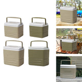 Maxbell Insulated Thermal Organizer Cooler Bag for Car Picnic Lunch Barbecue Khaki 8.5L