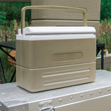 Maxbell Insulated Thermal Organizer Cooler Bag for Car Picnic Lunch Barbecue Khaki 8.5L