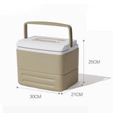 Maxbell Insulated Thermal Organizer Cooler Bag for Car Picnic Lunch Barbecue Khaki 8.5L