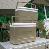Maxbell Insulated Thermal Organizer Cooler Bag for Car Picnic Lunch Barbecue Khaki 17L