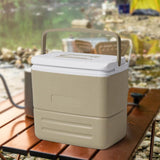 Maxbell Insulated Thermal Organizer Cooler Bag for Car Picnic Lunch Barbecue Khaki 17L