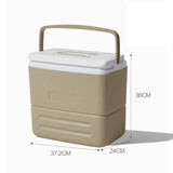 Maxbell Insulated Thermal Organizer Cooler Bag for Car Picnic Lunch Barbecue Khaki 17L