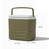 Maxbell Insulated Thermal Organizer Cooler Bag for Car Picnic Lunch Barbecue Green 17L