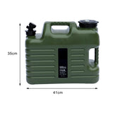 Maxbell Water Storage Tank with Faucet Water Container for Picnic Hiking Green 12L