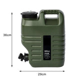 Maxbell Water Storage Tank with Faucet Water Container for Picnic Hiking Green 18L