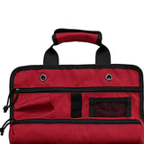 Maxbell Roll up Tool Bag Organizer with 5 Zippered Pockets for Mechanic Carpenter Red
