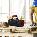 Maxbell Roll up Tool Bag Organizer with 5 Zippered Pockets for Mechanic Carpenter Red