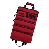 Maxbell Roll up Tool Bag Organizer with 5 Zippered Pockets for Mechanic Carpenter Red
