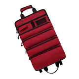 Maxbell Roll up Tool Bag Organizer with 5 Zippered Pockets for Mechanic Carpenter Red