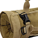 Maxbell Roll up Tool Bag Organizer with 5 Zippered Pockets for Mechanic Carpenter Khaki