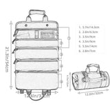 Maxbell Roll up Tool Bag Organizer with 5 Zippered Pockets for Mechanic Carpenter Khaki