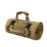 Maxbell Roll up Tool Bag Organizer with 5 Zippered Pockets for Mechanic Carpenter Khaki