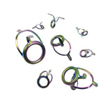 Maxbell 9Pcs Assorted Tip Repair Kit Sea Fishing Pole Replacement Fishing Rod Guides