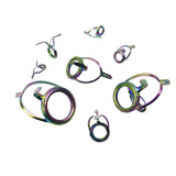 Maxbell 9Pcs Assorted Tip Repair Kit Sea Fishing Pole Replacement Fishing Rod Guides