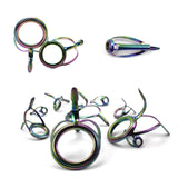 Maxbell 9Pcs Assorted Tip Repair Kit Sea Fishing Pole Replacement Fishing Rod Guides