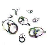 Maxbell 9Pcs Assorted Tip Repair Kit Sea Fishing Pole Replacement Fishing Rod Guides