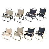 Maxbell Camping Folding Chair Portable Outdoor Furniture Armchair for Hunting Beach Khaki Black S