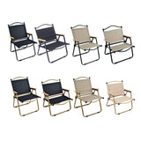 Maxbell Camping Folding Chair Portable Outdoor Furniture Armchair for Hunting Beach Khaki Black S