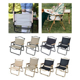 Maxbell Camping Folding Chair Portable Outdoor Furniture Armchair for Hunting Beach Khaki Black S
