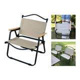 Maxbell Camping Folding Chair Portable Outdoor Furniture Armchair for Hunting Beach Khaki Black S