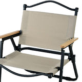 Maxbell Camping Folding Chair Portable Outdoor Furniture Armchair for Hunting Beach Khaki Black S
