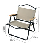 Maxbell Camping Folding Chair Portable Outdoor Furniture Armchair for Hunting Beach Khaki Black S