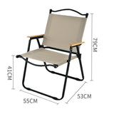 Maxbell Camping Folding Chair Portable Outdoor Furniture Armchair for Hunting Beach Khaki Black Large