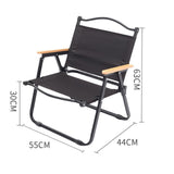 Maxbell Camping Folding Chair Portable Outdoor Furniture Armchair for Hunting Beach Black S